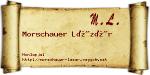 Morschauer Lázár névjegykártya